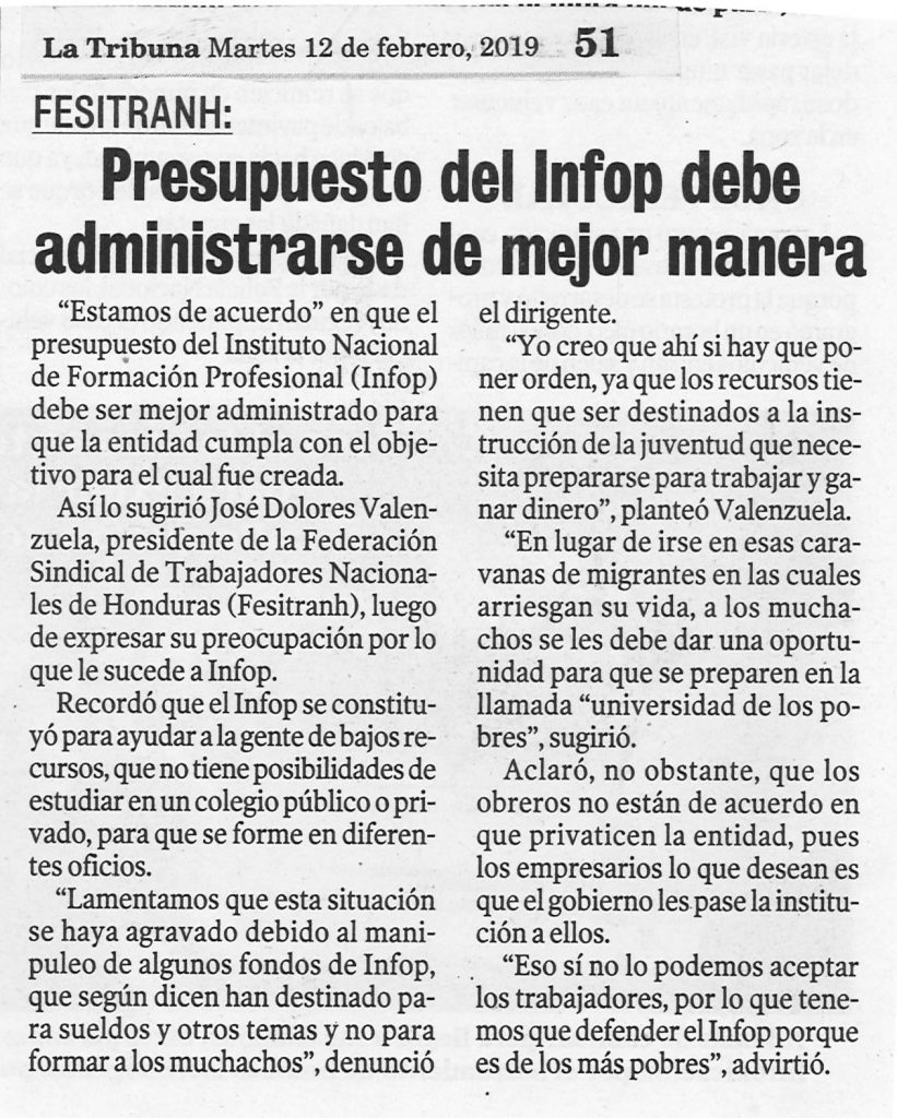 Presupuesto Del Infop Debe Administrarse De Mejor Manera Hemeroteca